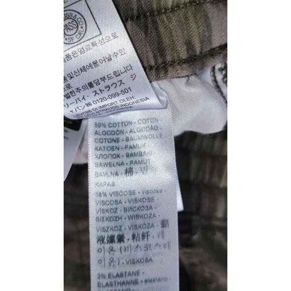 Levis XS Camouflage Jogger Pants Elastic Waistband & Cuffs - Picture 6 of 8